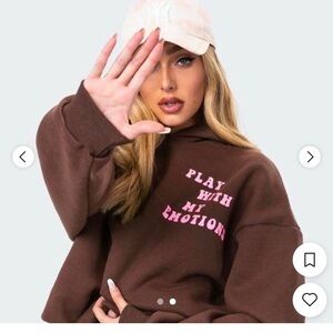 Edikted Brown Hoodie